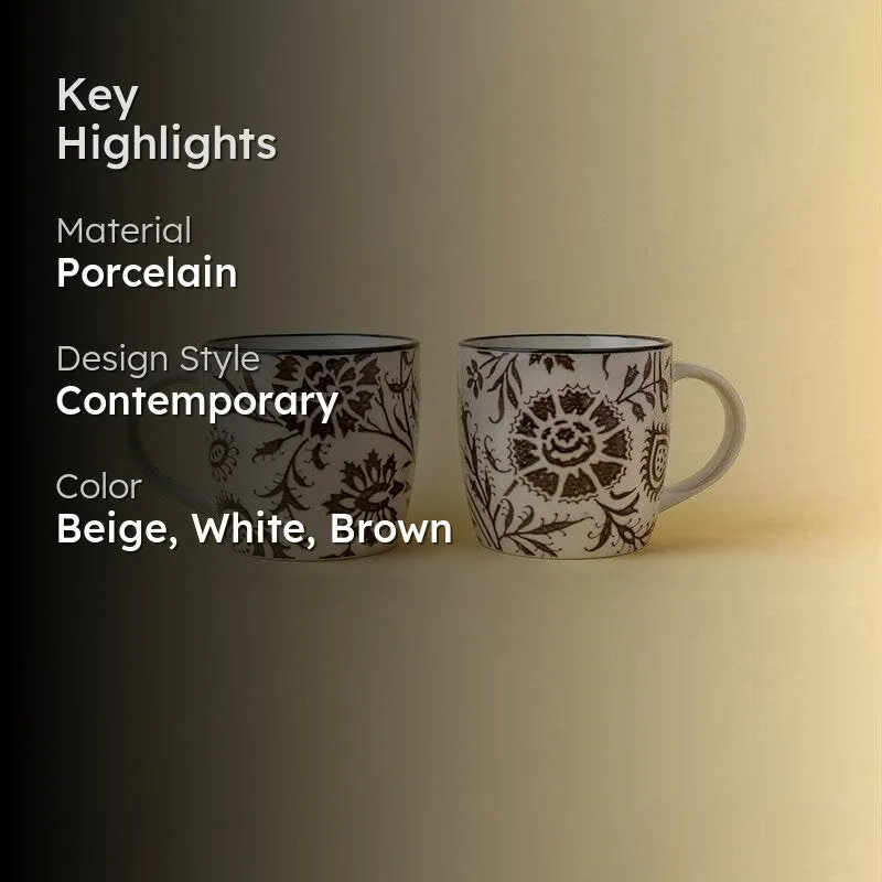 Daylily Porcelain Tea Cup (250 mL Each) -  Set of Two media 2