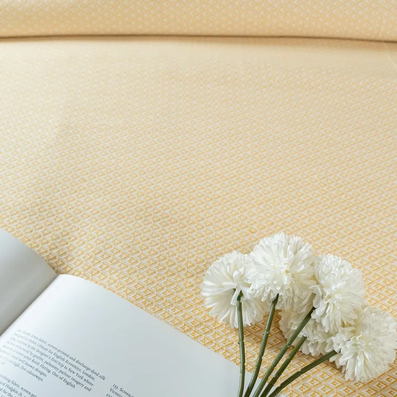 Axis Loom Cotton Bedsheet (Yellow) - 300 TC media 7