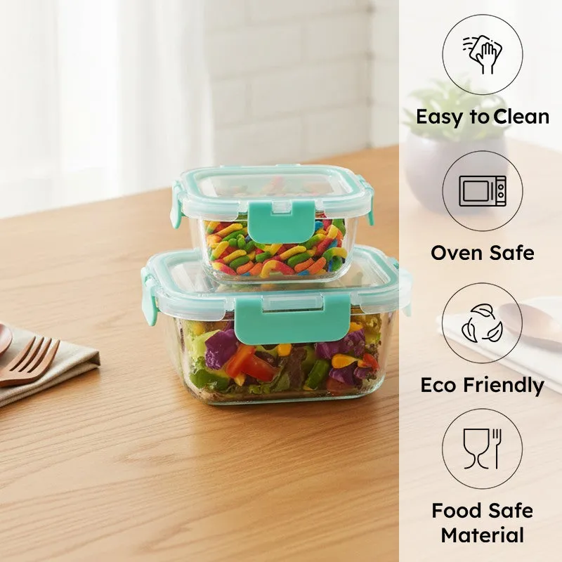 Tifran Leak Proof Glass Lunch Box - Set Of Two media 1