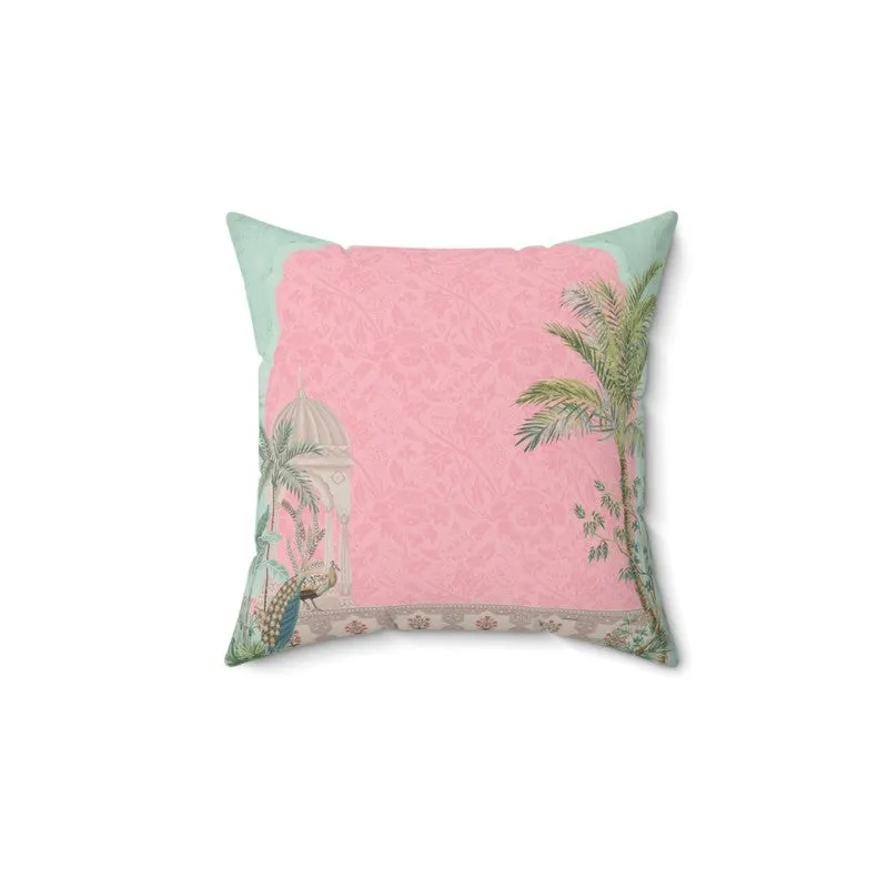 Blush Garden Scene Cushion Cover media 3