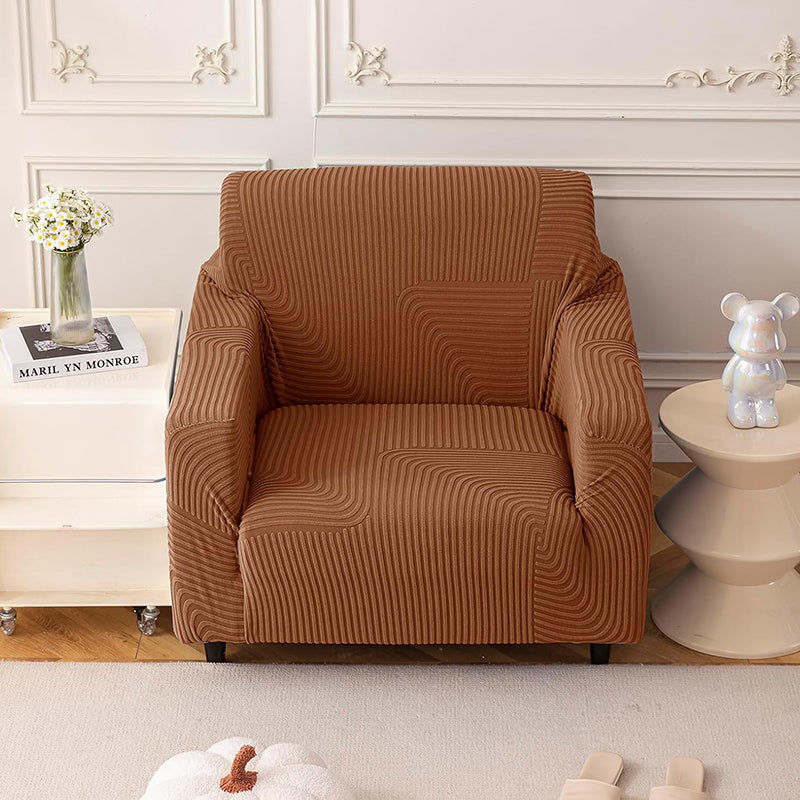 Sofique Jacquard Sofa Cover - Camel media 3
