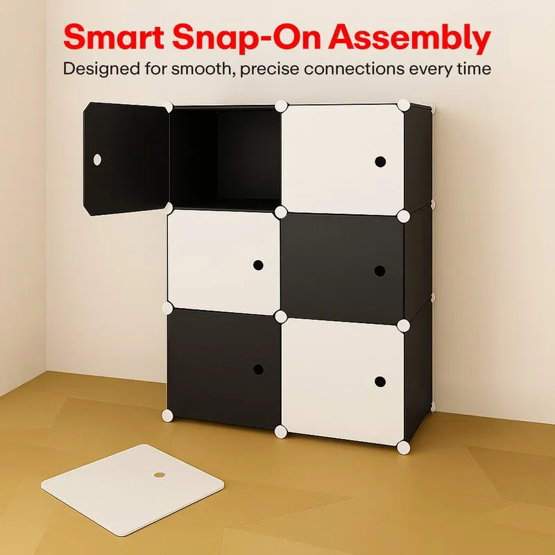 Rioware Multi-Compartment Storage Wardrobe Racks - Black media 6