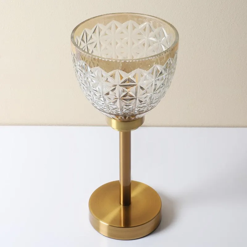 Cindrel Elegant Mild Steel Table Lamp - Gold,Transparent media 5