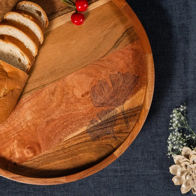 Artistry Printed Wood Rotating Serving Platter media 8