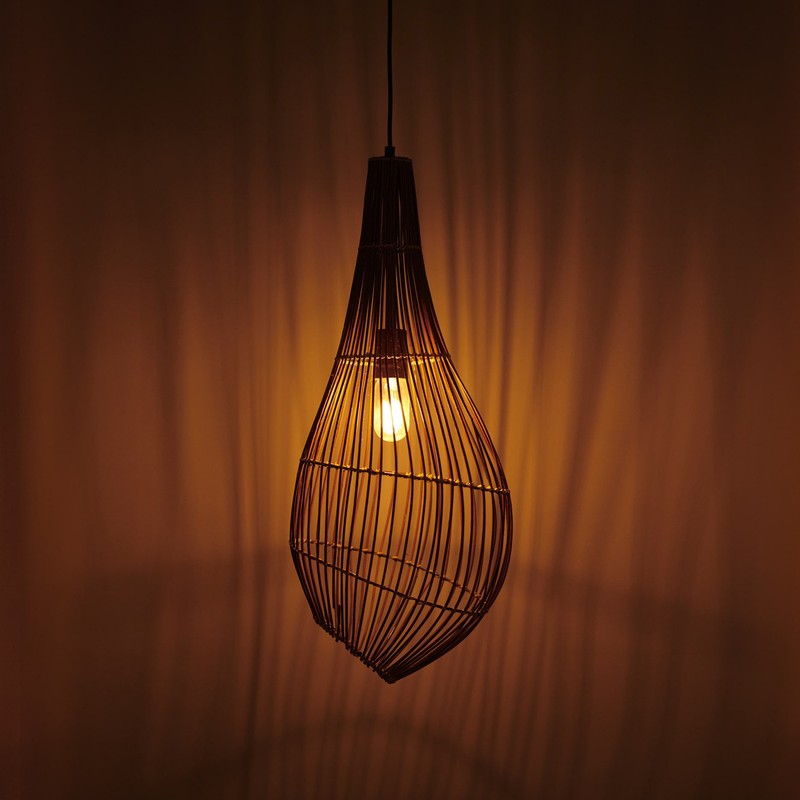 Orange Tree Floo Tall Cane Ceiling Lamp