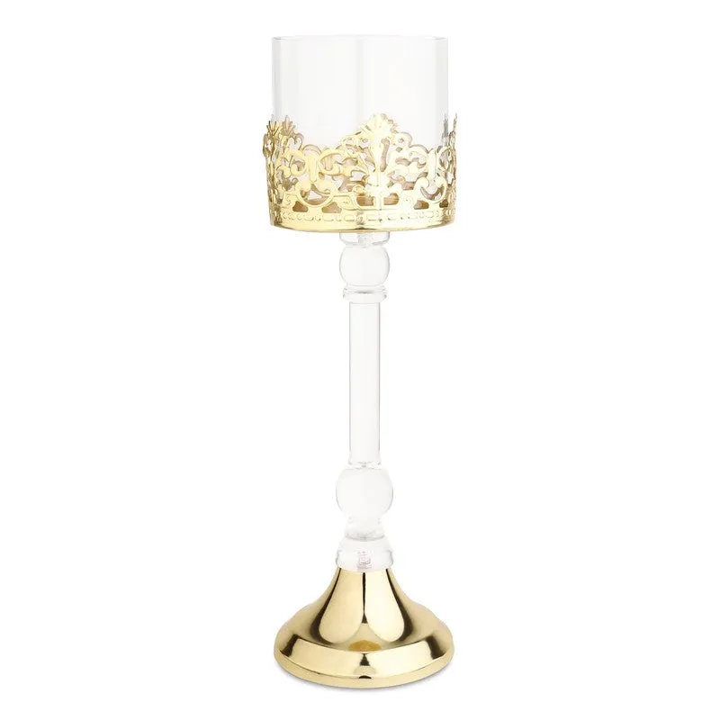 Aurum Crest Pillar Candle Holder media 4