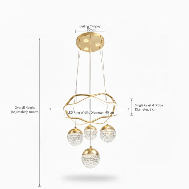 Golden Orbit Acrylic Ceiling Lamp media 7