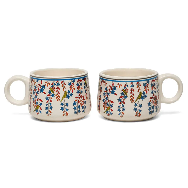 Blossom Ceramic,Stoneware Tea Cup (120 mL Each) - Set Of Six media 5