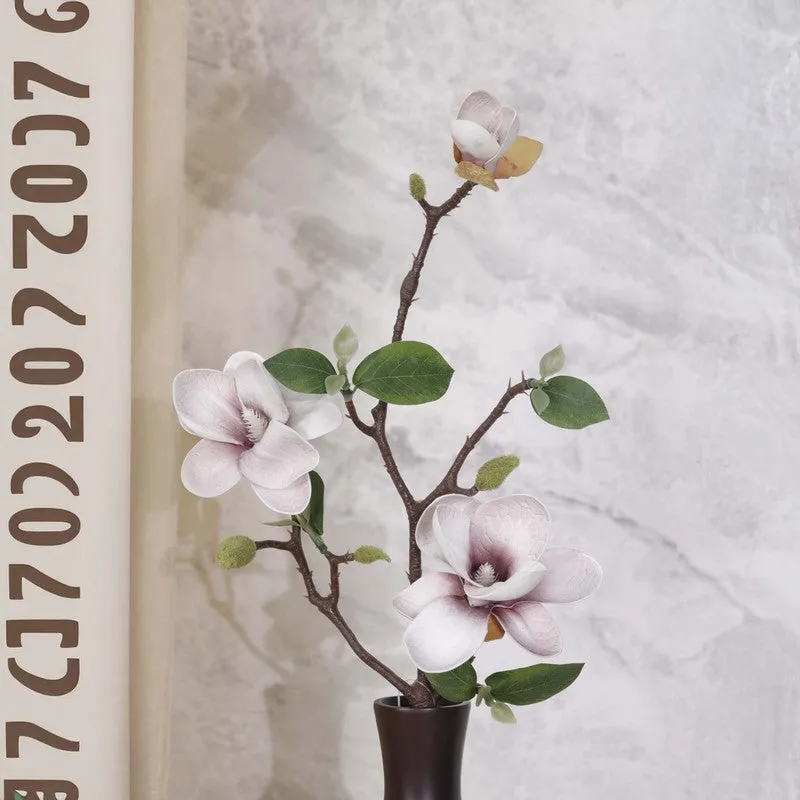Elegant Magnolia Flower Stick For Modern Spaces - Brown media 3