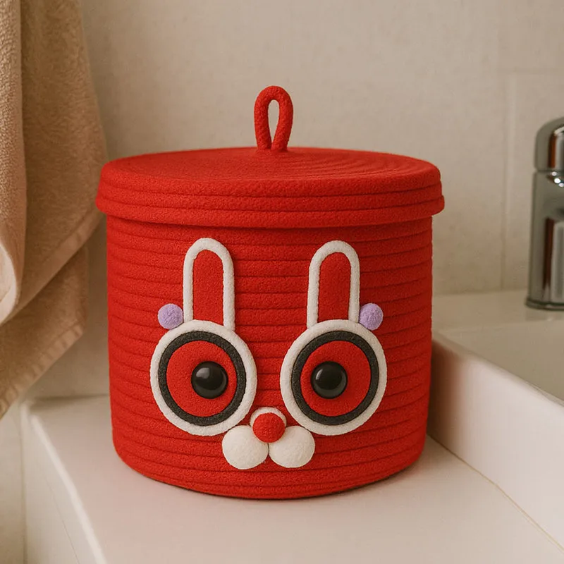 Bunny Charm Cotton Basket media 1