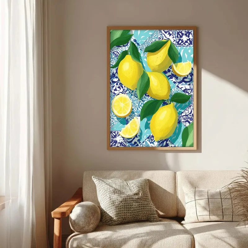 Limoncello Canvas Wall Painting - Brown Frame media 6