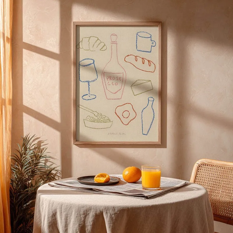 Flavour Feast Archival Canvas Wall Art - Brown media 4