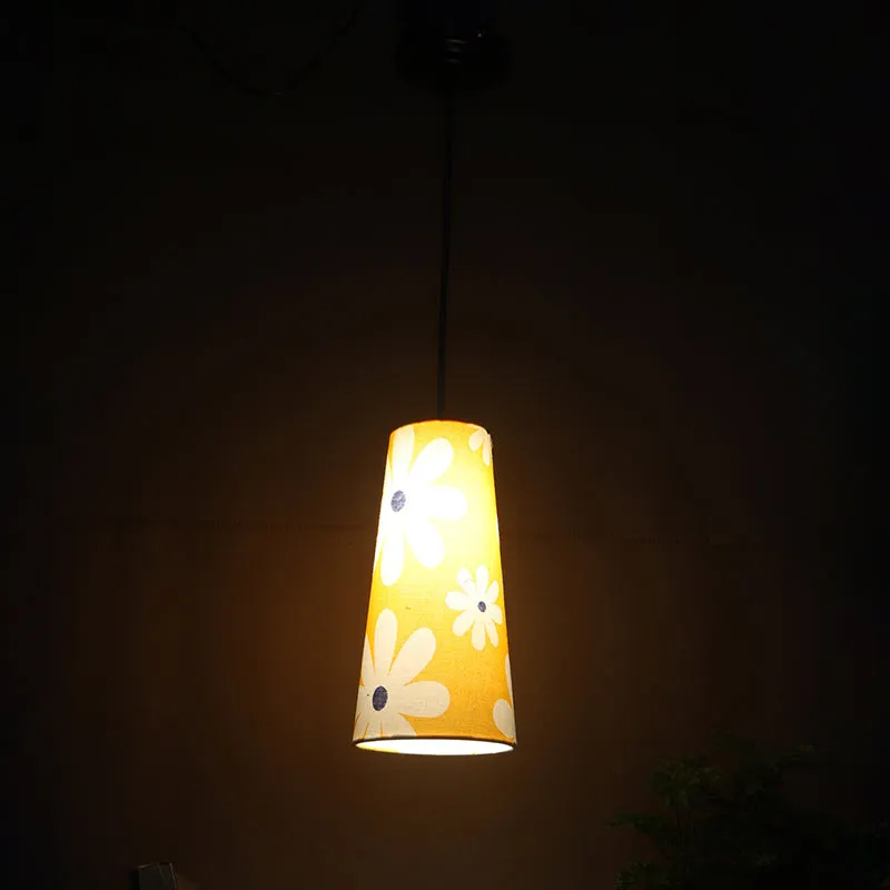 Floral Sunshine Fabric Ceiling Lamp media 3