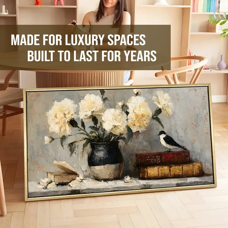 Bloom Haven Canvas Wall Painting With Frame media 5