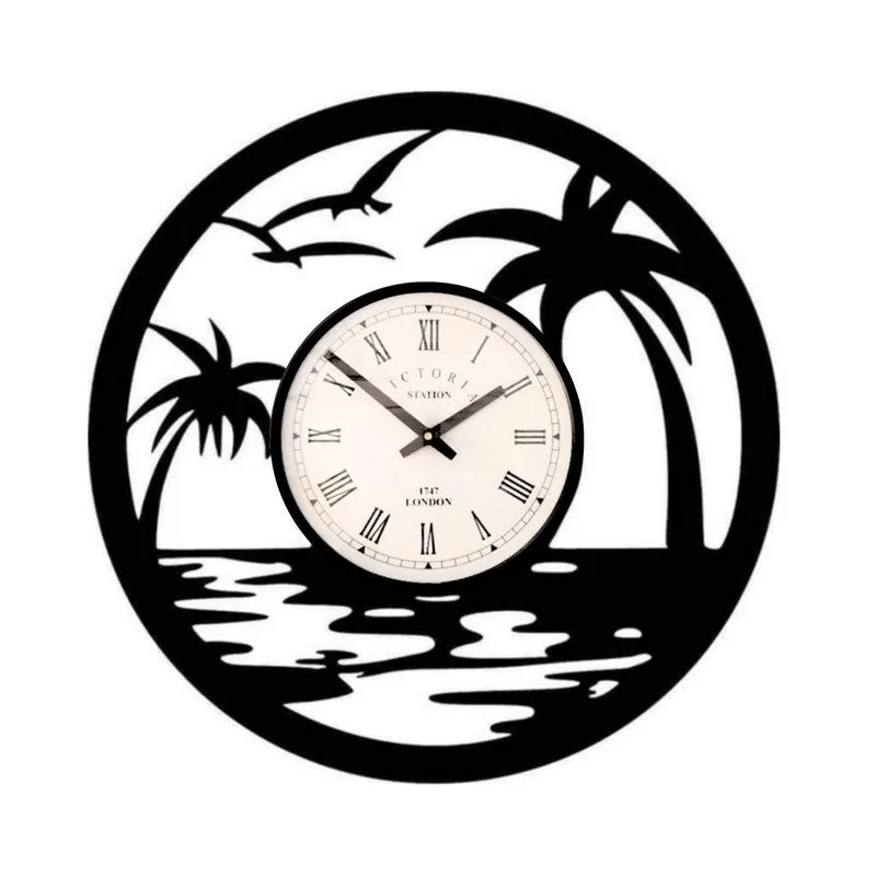 Nature Steel Analog Wall Clock - Black media 4