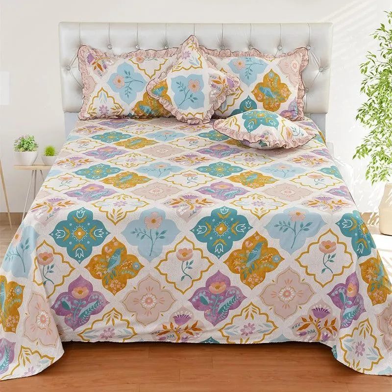 Manisha Frilled Ethnic Bedding Set - Five Piece Set media 3
