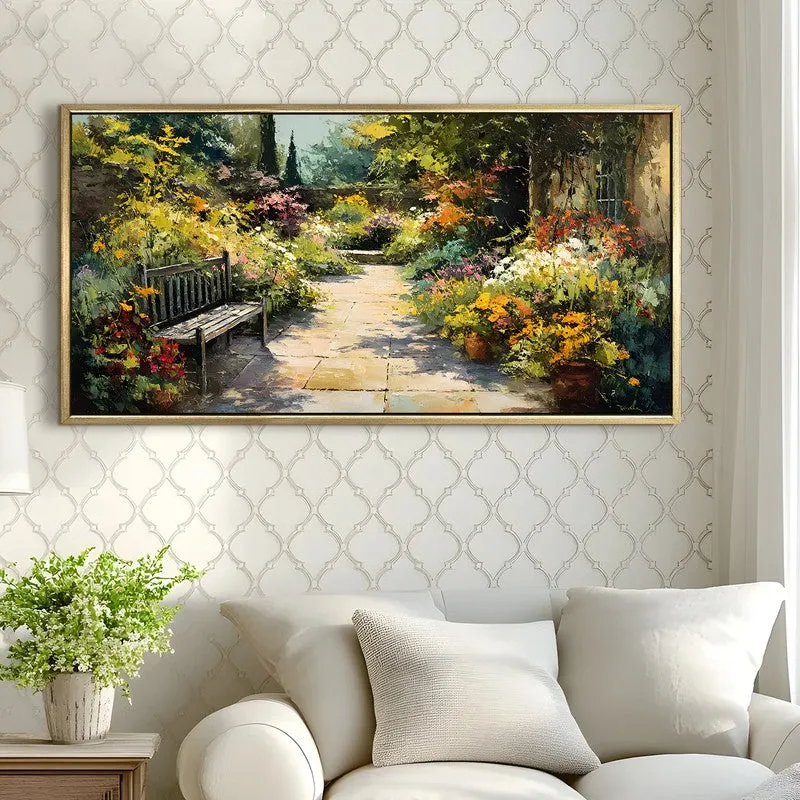 Blossom Path Canvas Wall Painting With Frame media 4