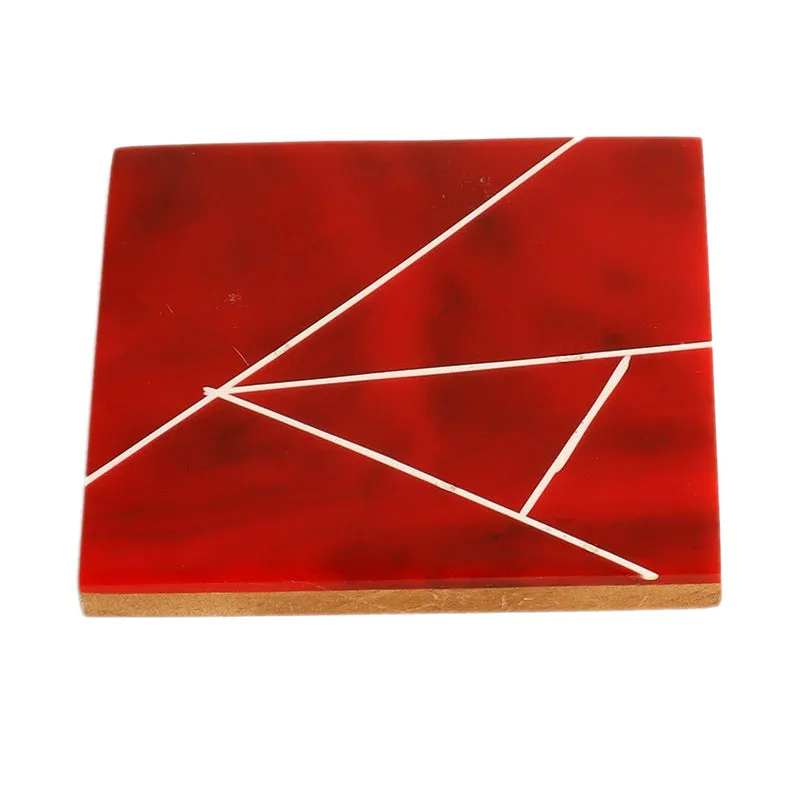 Red Divide Coaster - Set Of Four media 4