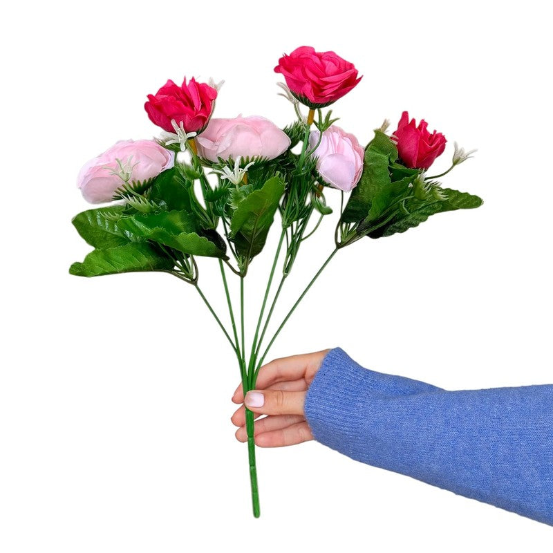 Foxglove Rose Artificial Flower Stick media 3
