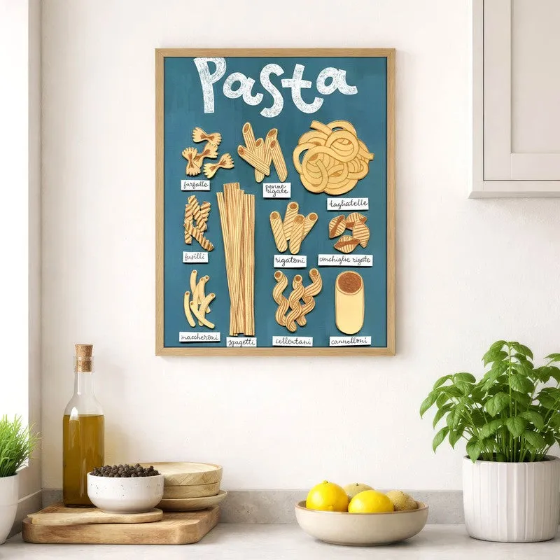 Sades Of Pasta Archival Canvas Wall Art - Brown media 4