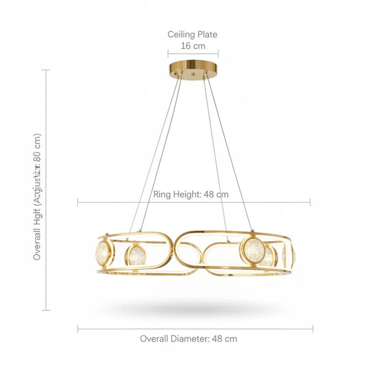 Celestial Loops Metal LED Ceiling Lamp media 9