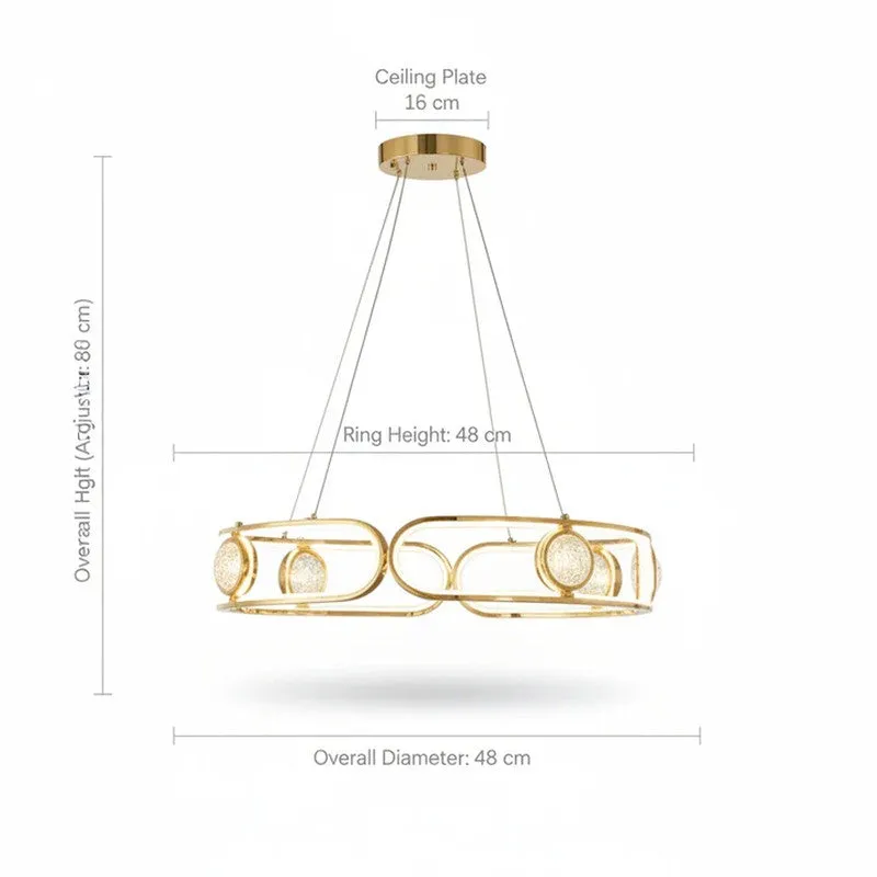 Celestial Loops Metal LED Ceiling Lamp media 9