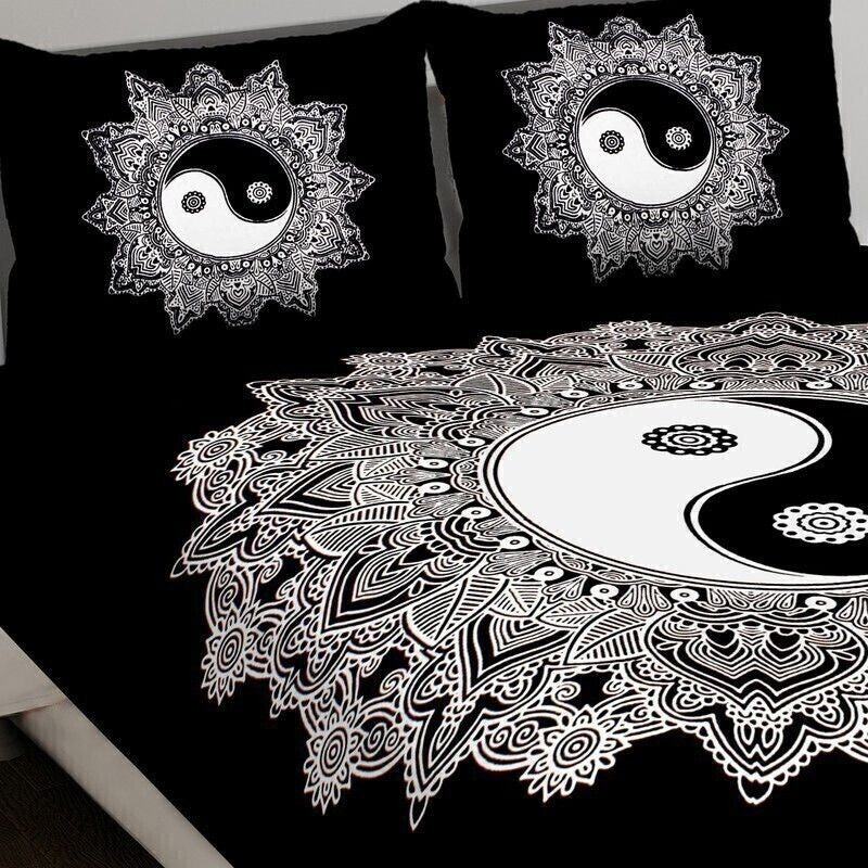Petalon Cotton Bedsheet (Black,White) - 240 TC media 5
