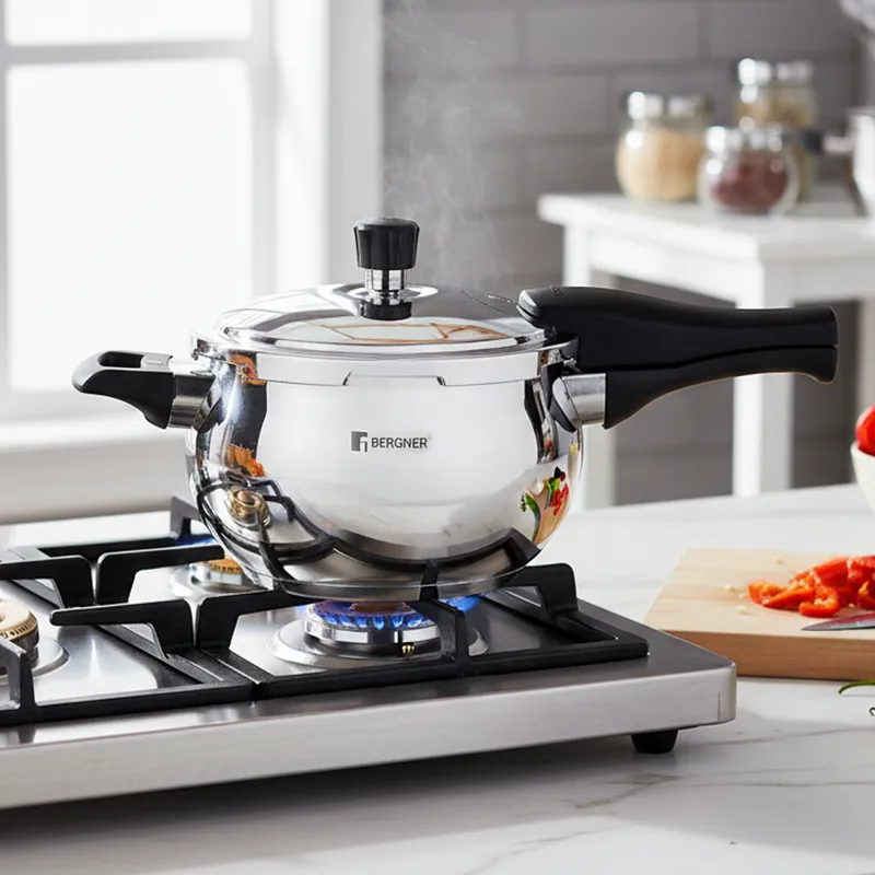 Bergner Induction Safe Triply Pressure Cooker - 3500 ml/19 Inches media 1