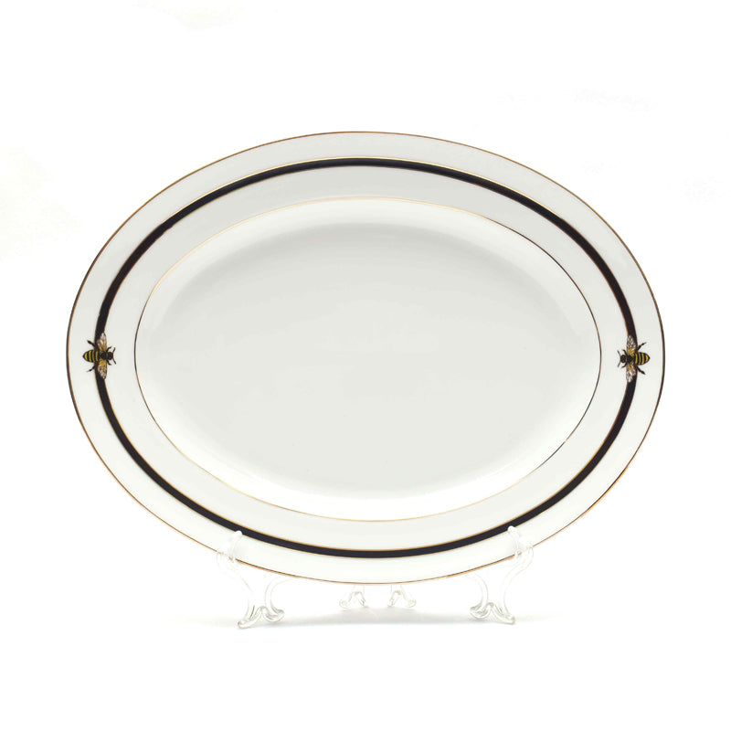 Gilded Bee 24k Gold Brushed Porcelain Dinner Set - 33 Piece Set media 8