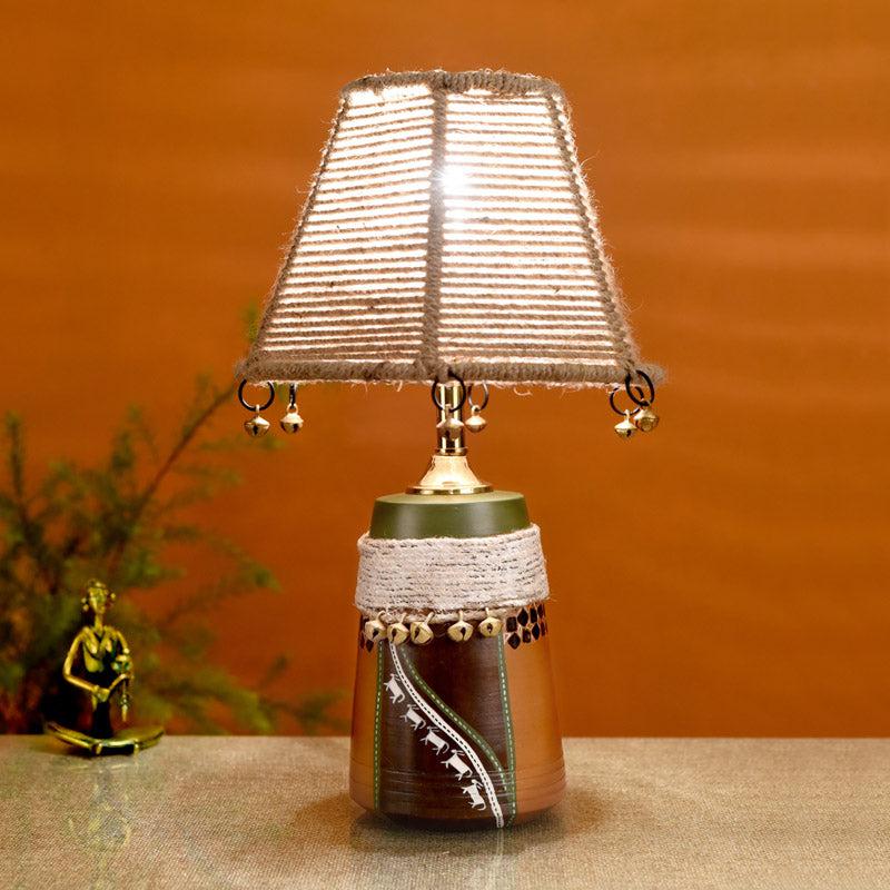 Alina Hand Knitted Terracotta Table Lamp - Multicolor media 7