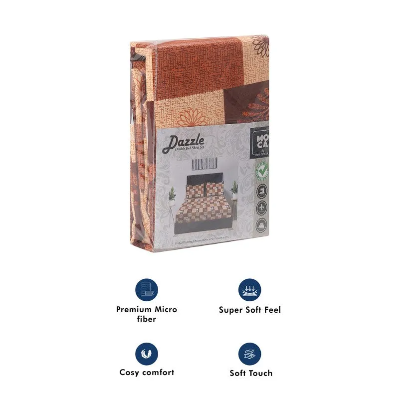 Monte Carlo Garden Grid Bedsheet (Brown) - 120 GSM media 11