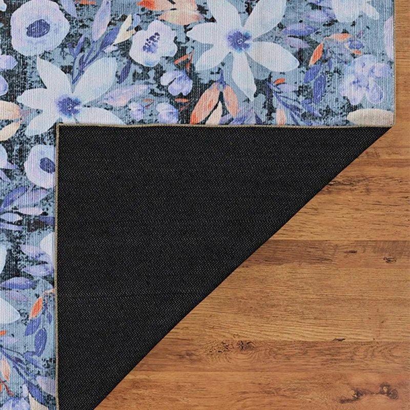 Abigail Floral Carpet - Blue media 7
