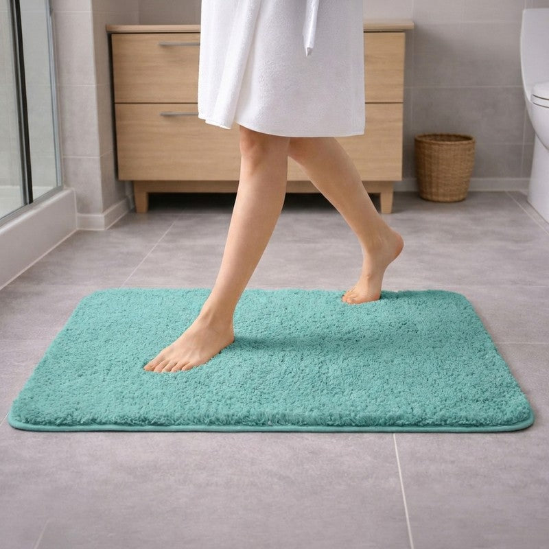 Clear Step Anti Skid Micro Fiber Bath Mat - Sea Blue - 40 x 60 cms