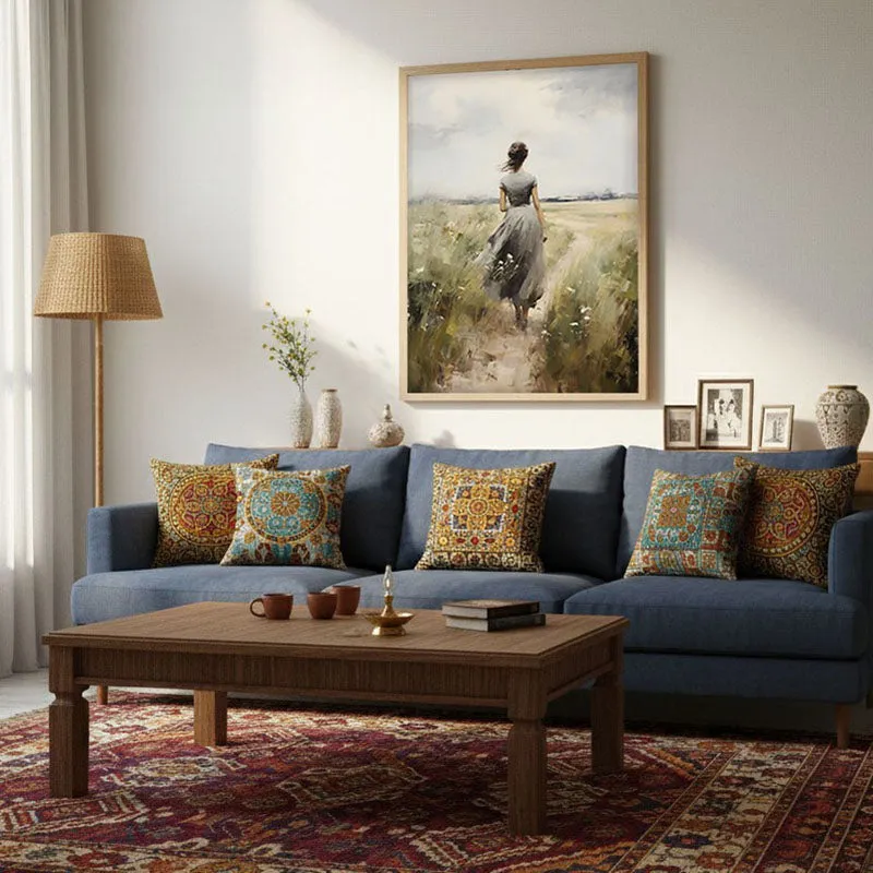 Fields of Solitude Archival Canvas Wall Art - Natural Brown Frame media 3