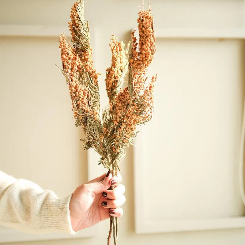 Artificial Mimosa Flower Stem - Set Of Three media 1