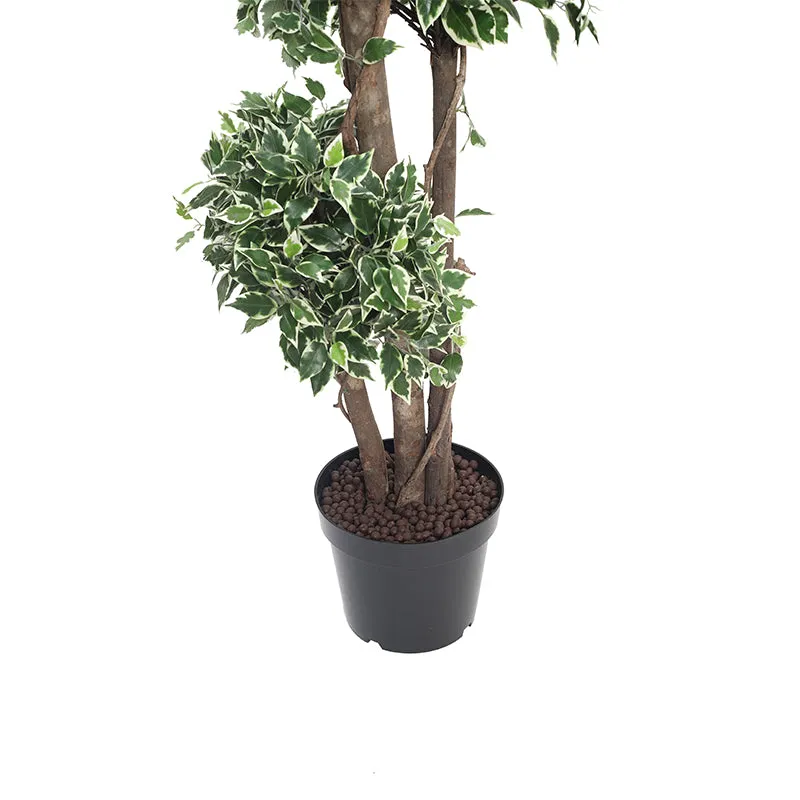 Green Code Artificial Plant With Black Plastic Pot - 5 Feet media 4