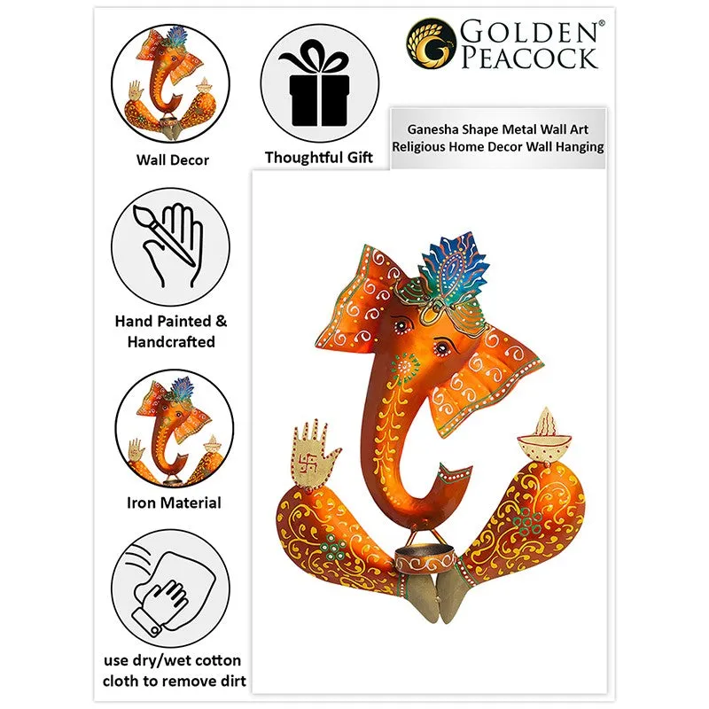 Ganesha Handcrafted Wall tealight candle Holder media 3