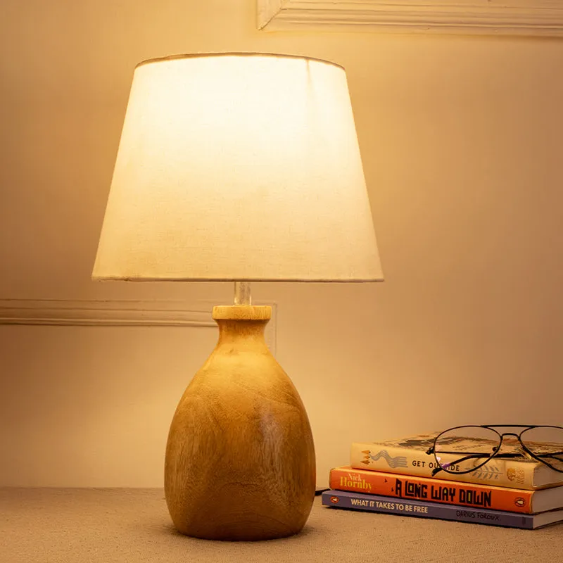 Kumbha Glow Cotton Table Lamp - White media 1