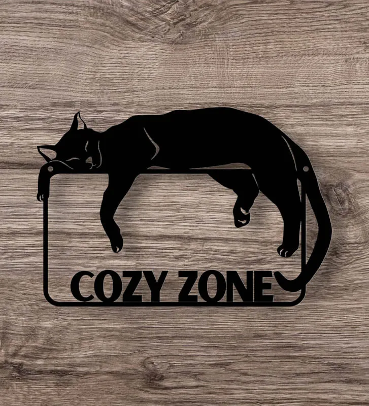 Cozy Zone Cat Nap  Mild Steel Wall Accent media 1