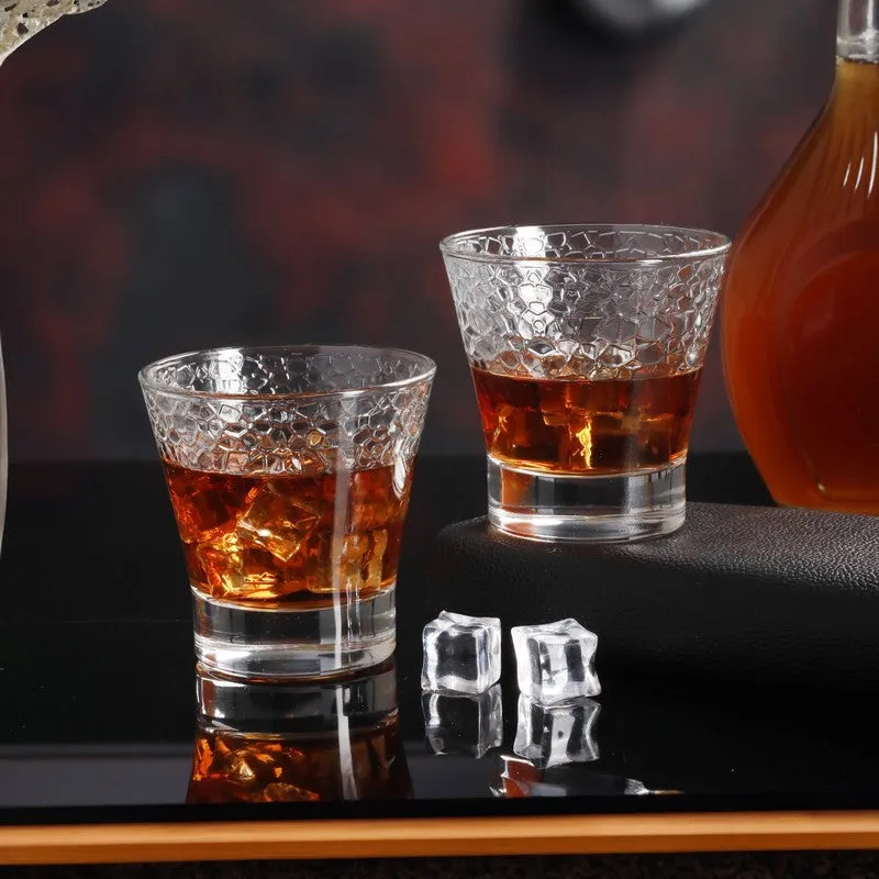 Crackle Stone Whiskey Tumblers (240 mL Each) - Set Of Two media 1