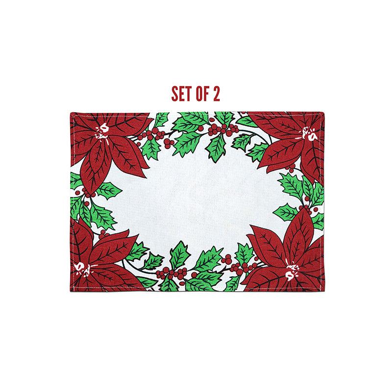 Acora Floral Placemat (Red) - Set of Two media 3