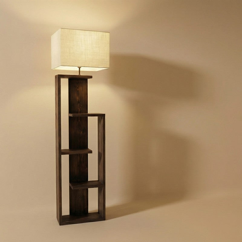 BareGlow Wooden Floor Lamp - Brown media 6
