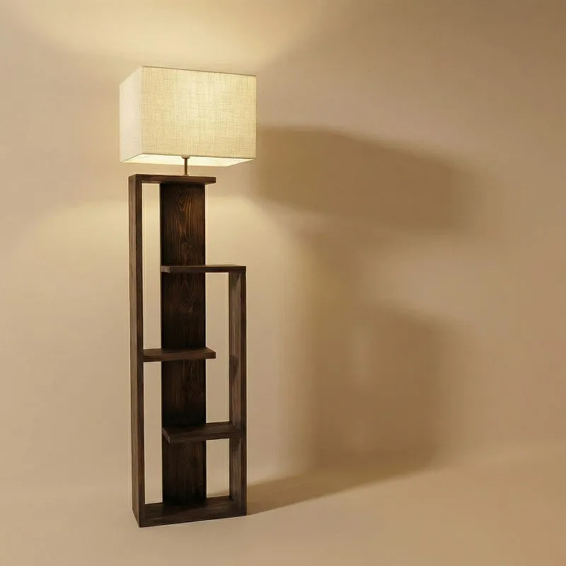 BareGlow Wooden Floor Lamp - Brown media 6