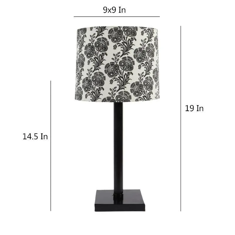 Filigree Monroe Fabric Table Lamp - Black,White media 5