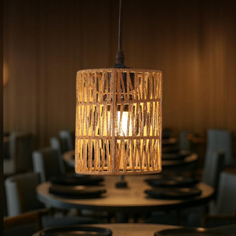 LumeRay HandWoven Rattan Ceiling Lamp media 3