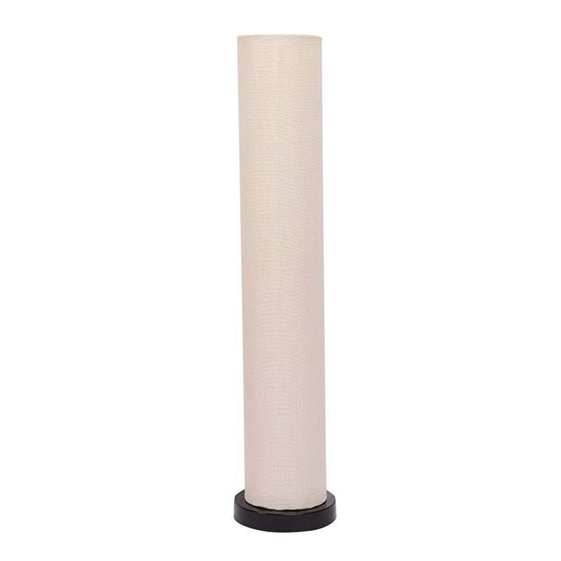 Eshe Wooden Tower Floor Lamp With Jute Shade - White media 4