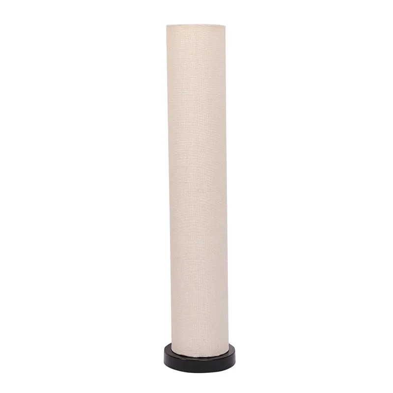 Eshe Wooden Tower Floor Lamp With Jute Shade - White media 4