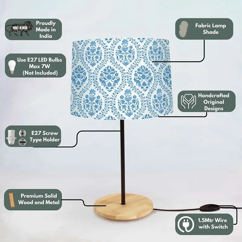 Druva Handpainted Fabric Table Lamp - Multicolor media 4