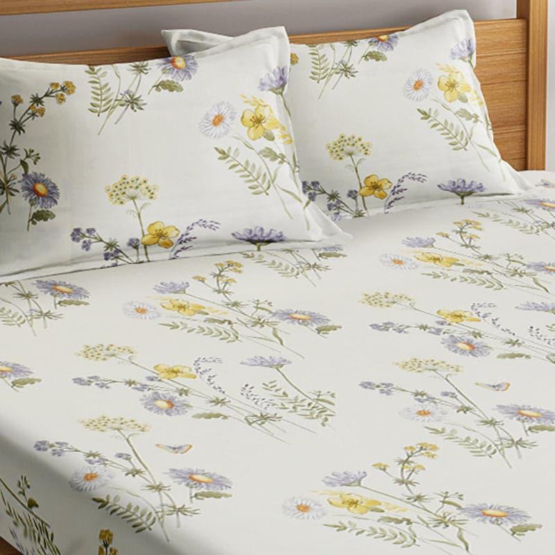 Azriel Floral Microfiber Bedsheet Old - 130 GSM media 4