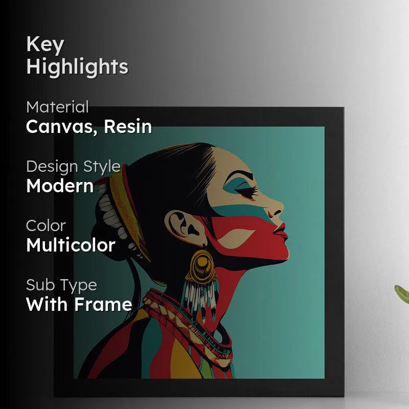 Neon Femme Wall Art With Resin Frame media 2
